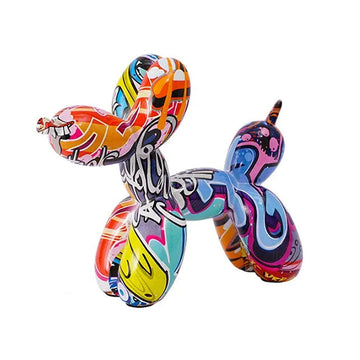 Resin Graffiti Balloon Dog Figurines