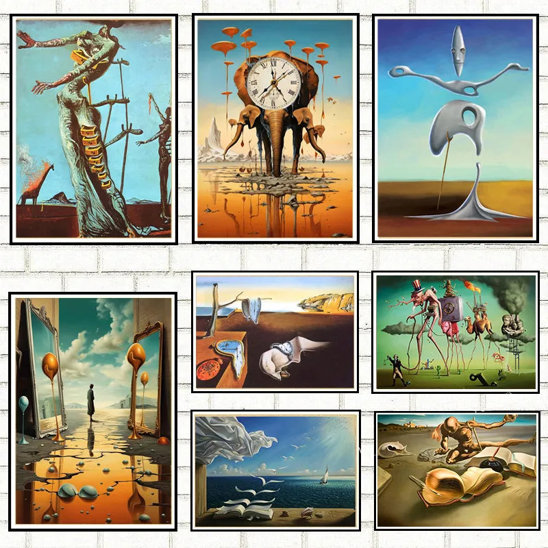 Surrealism Famous Artwork By Salvador Dali Posters and Prints Canvas Painting Wall Art Pictures for Living Room Home Decor